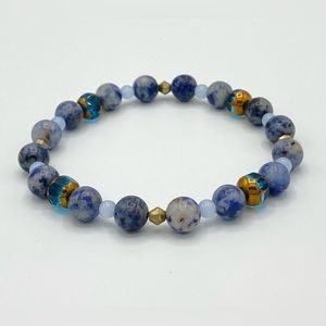 Balance & Encouragement Bracelet | 4-8mm Semi-precious Gemstones | Sodalite |